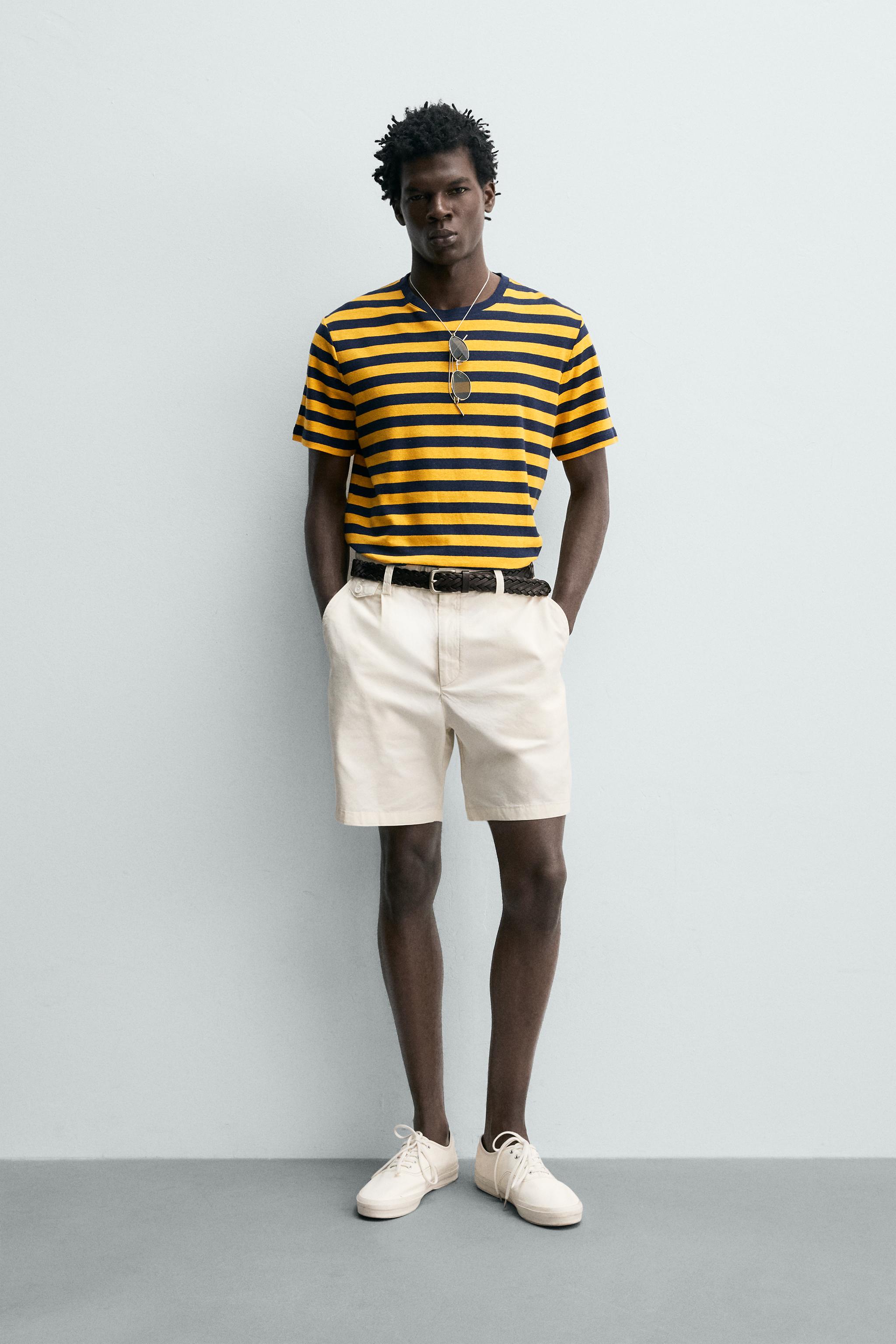 SHORT REGULAR FIT AVEC PLIS